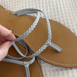 NWT J.Crew Capri Sandals Thongs Braided Leather Strap Size 9.5